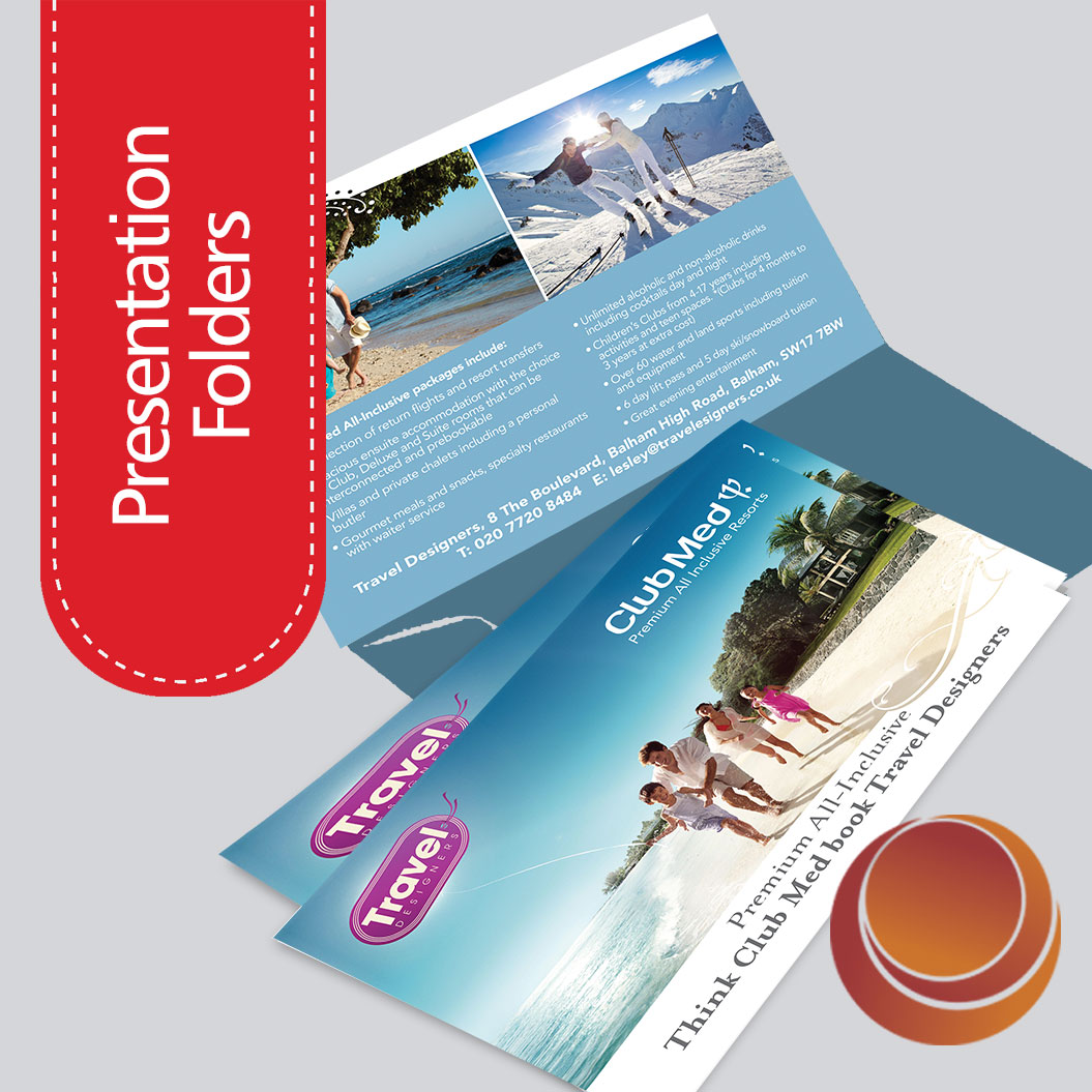 Full colour Interlocking Presentation Folders Printing